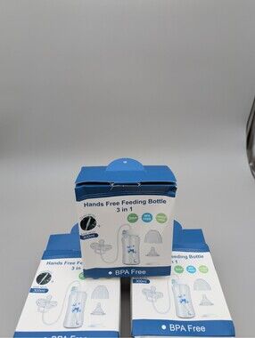 3 pack Hands Free 10 oz./300ml Baby Feeding Bottle 3 in 1 BPA Free 300ml